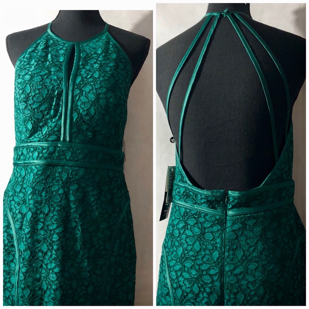 ❤️Xscape Halter Open Back Cocktail Dress